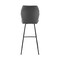 Armen Living Tandy Gray Faux Leather and Black Metal 30" Bar Stool LCTNBABLGR30 - alternate 10